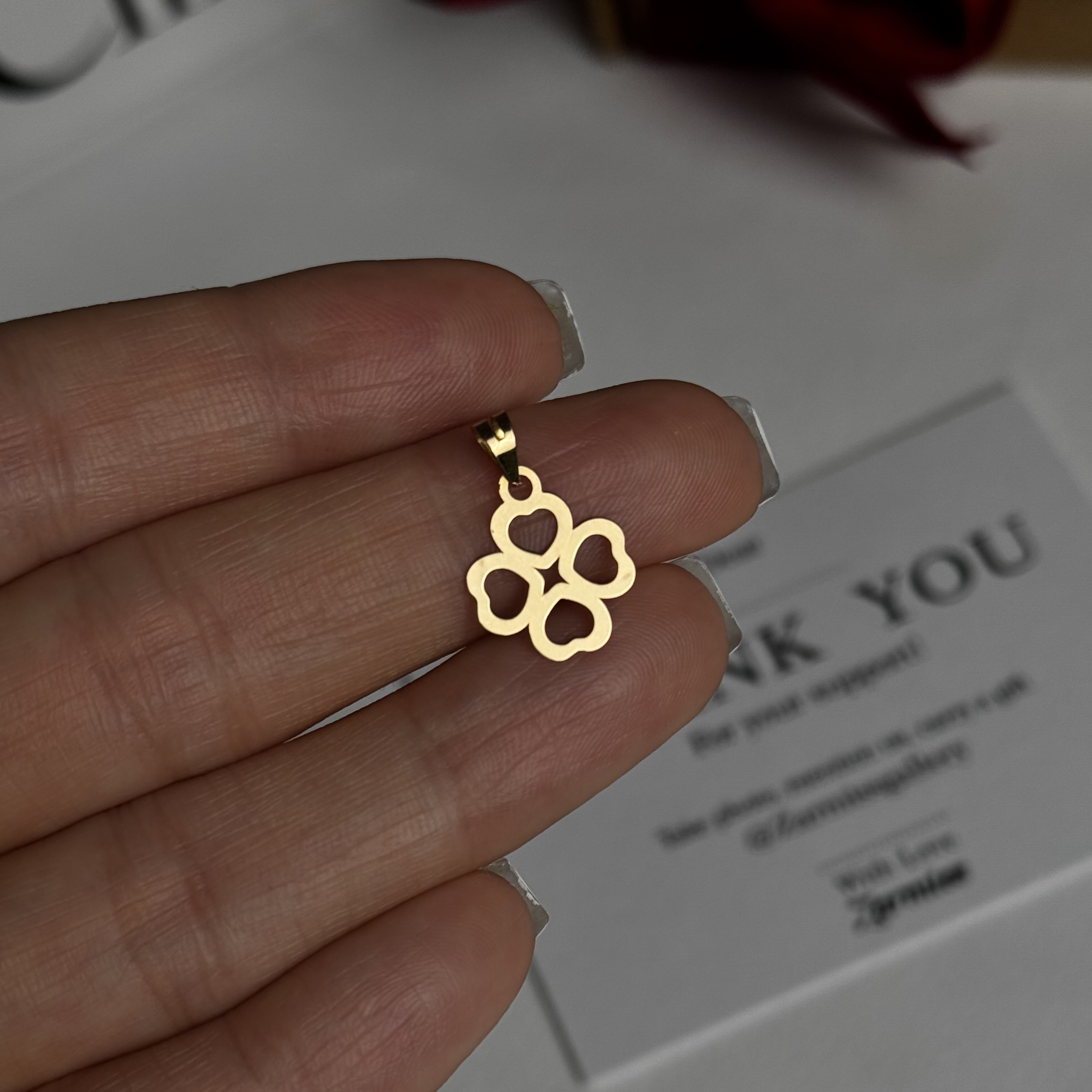 پلاك قلب و شبدر0424